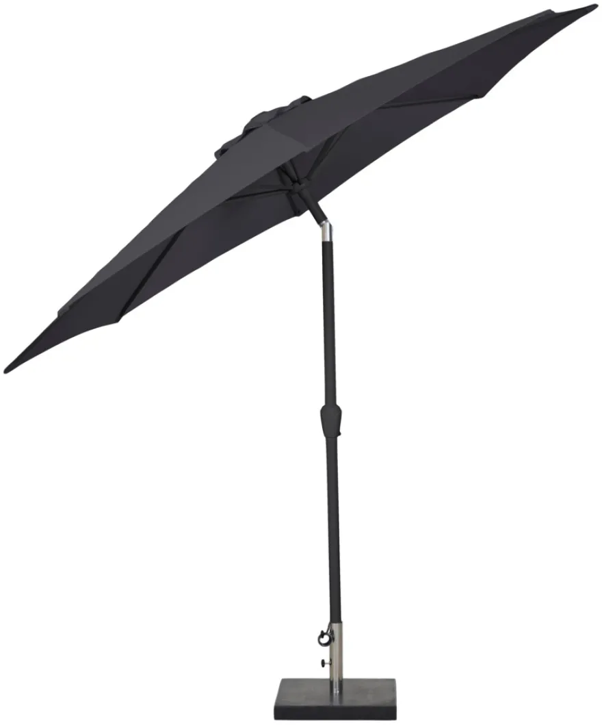 Parasol Arizona sort m/krank & tilt Ø300 cm - Sunlife®