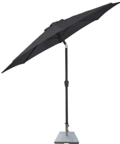Parasol Arizona sort m/krank & tilt Ø300 cm - Sunlife®