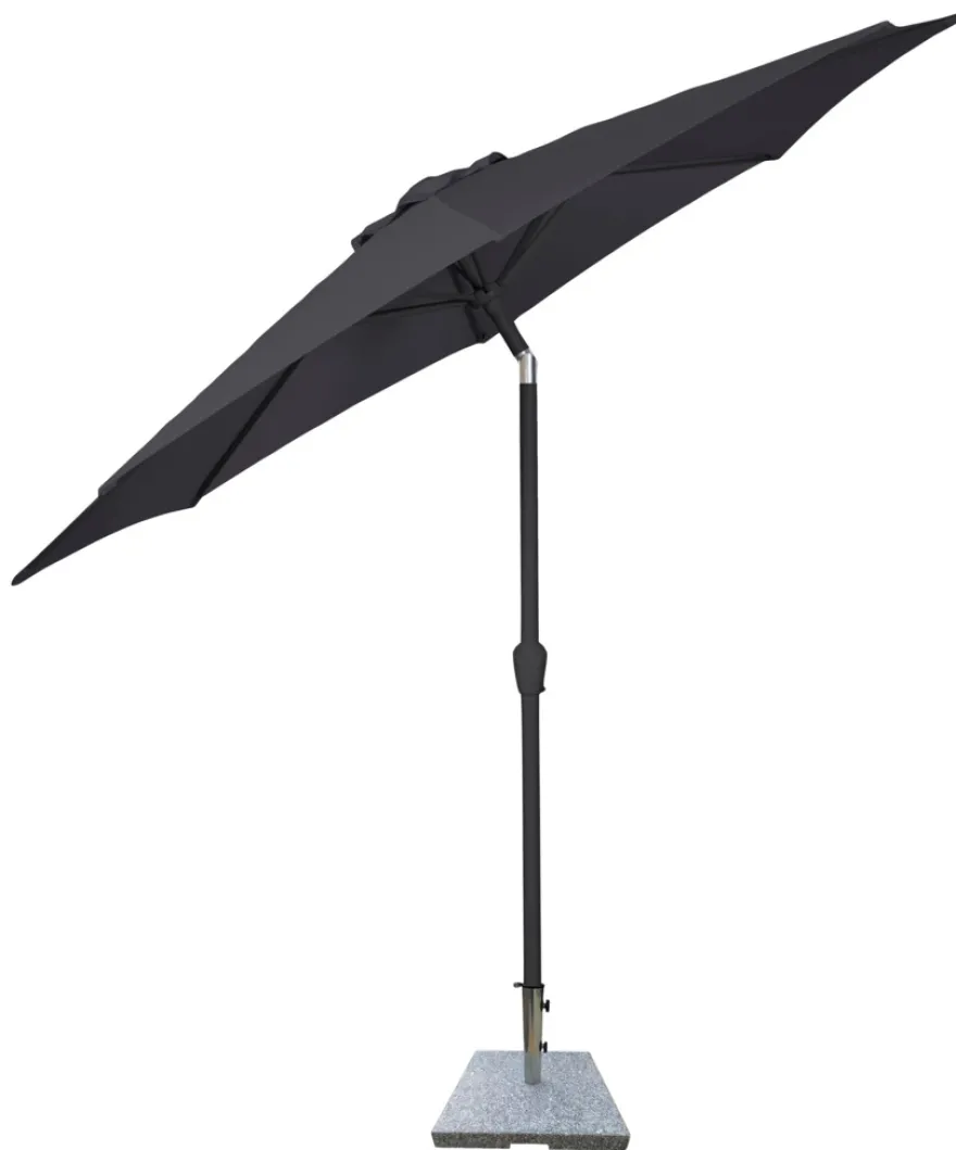 Parasol Arizona sort m/krank & tilt Ø300 cm - Sunlife®