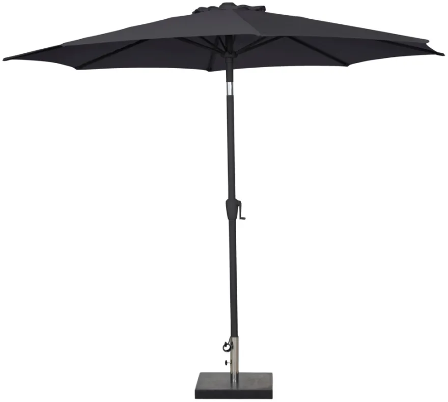 Parasol Arizona sort m/krank & tilt Ø300 cm - Sunlife®