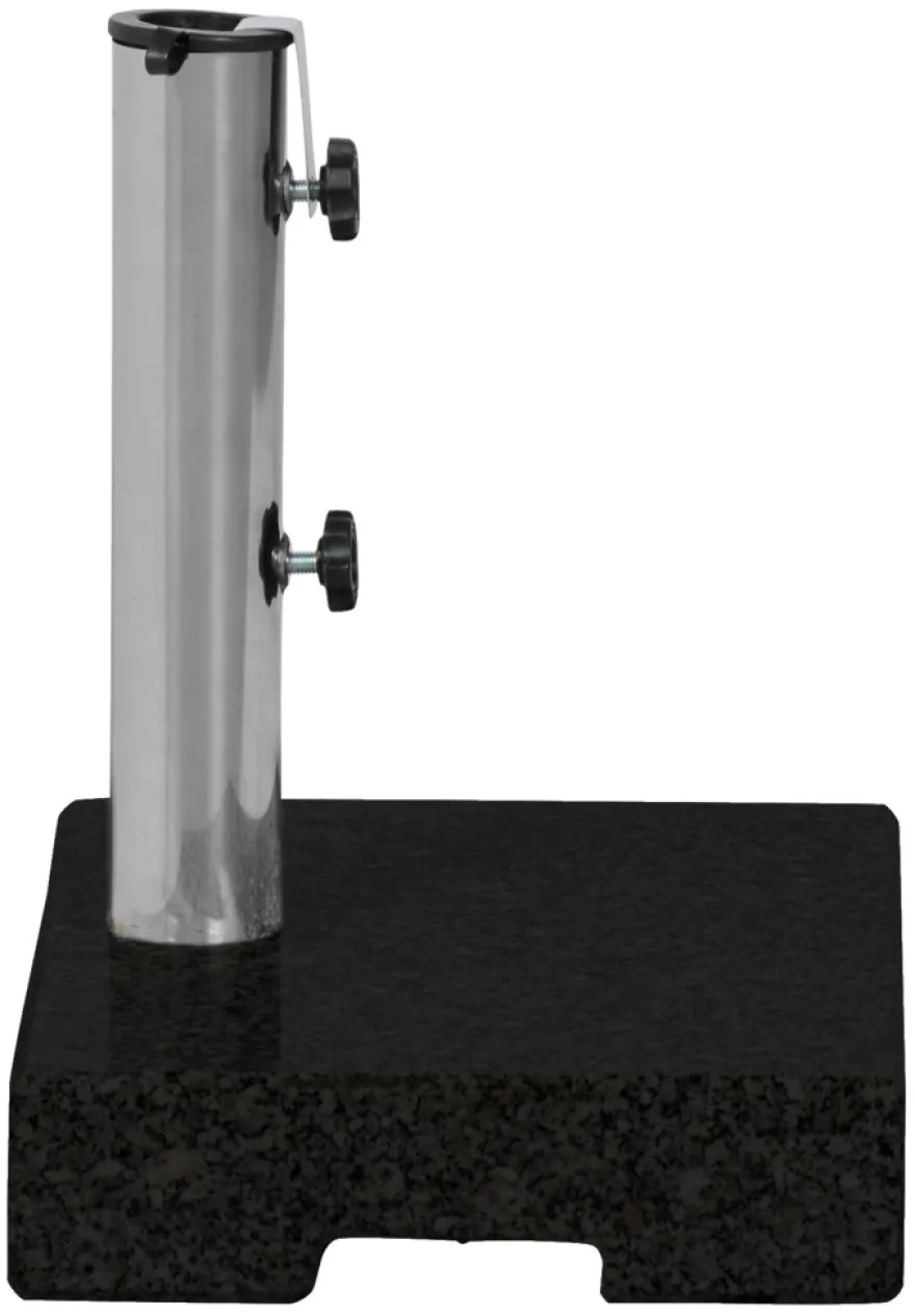 Parasolfod halvrund B45 x D28 x H8/30 cm sort