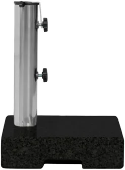 Parasolfod halvrund B45 x D28 x H8/30 cm sort
