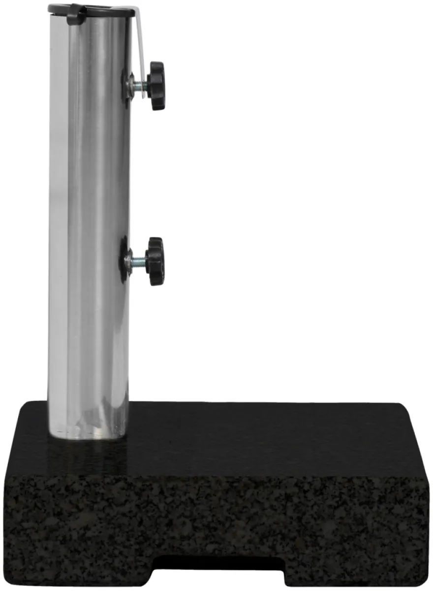 Parasolfod halvrund B45 x D28 x H8/30 cm sort