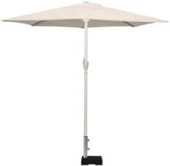 Parasolfod halvrund B45 x D28 x H8/30 cm sort