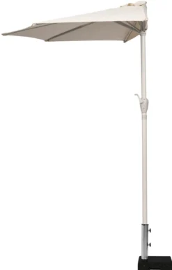 Parasolfod halvrund B45 x D28 x H8/30 cm sort