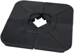 Parasolfod Indiana sort plast - Sunlife®