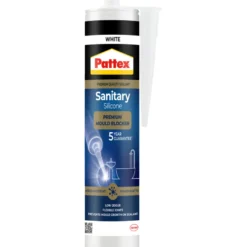 Pattex antimug sanitetssilikone hvid 300 ml