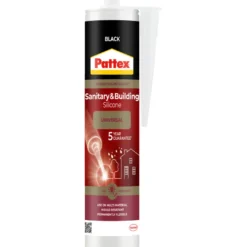 Pattex sanitets- og byggesilikone sort