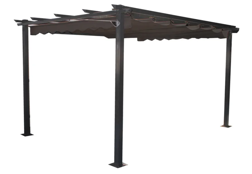 Pergola antracitgrå 300 x 300 x 220 cm