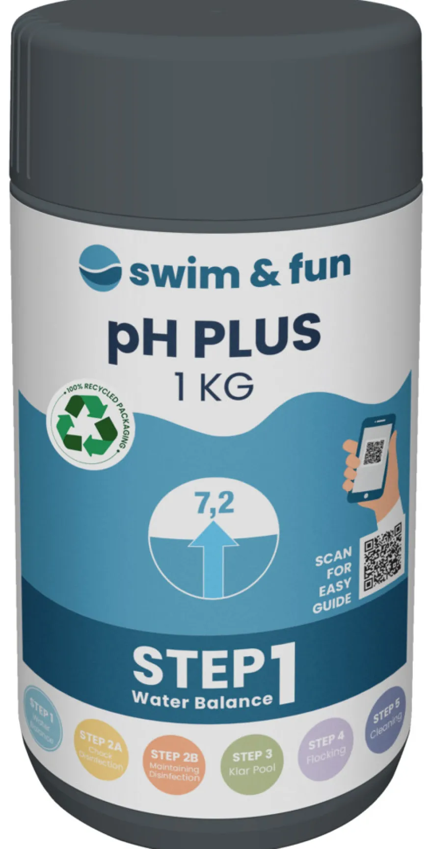pH-Plus granulat 1 kg - Swim & Fun