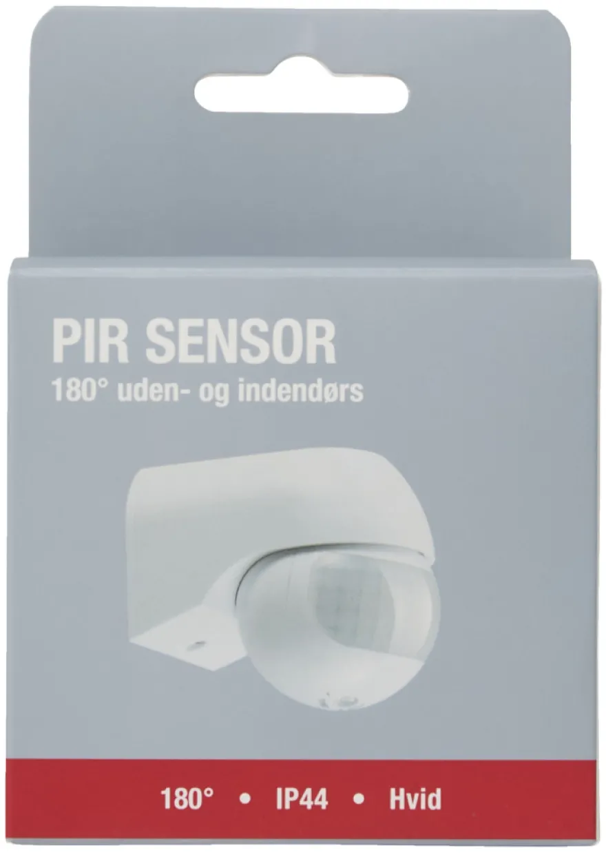 PIR-sensor 180° indendørs/udendørs hvid - Elworks