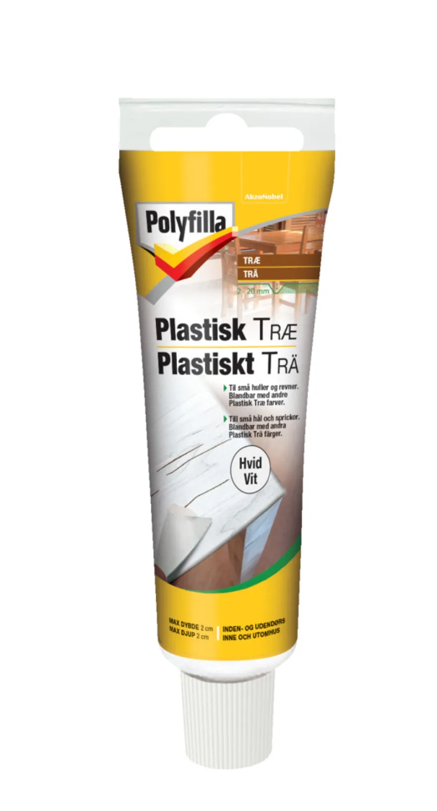 Polyfilla plastisk træ hvid 50 ml