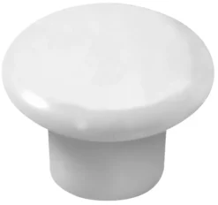 Porcelænsknop hvid Ø25 mm 2 stk.