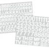 Postkassestickers med tal og bogstaver hvid