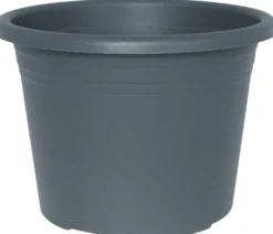 Potte Cylindro plast grå Ø12 cm