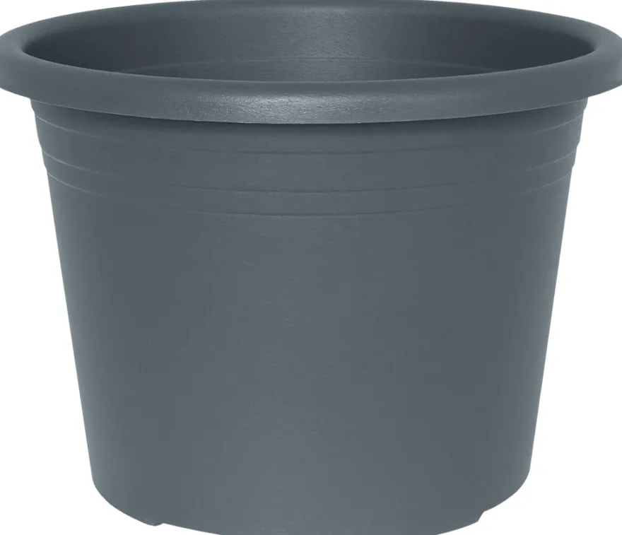 Potte Cylindro plast grå Ø25 cm