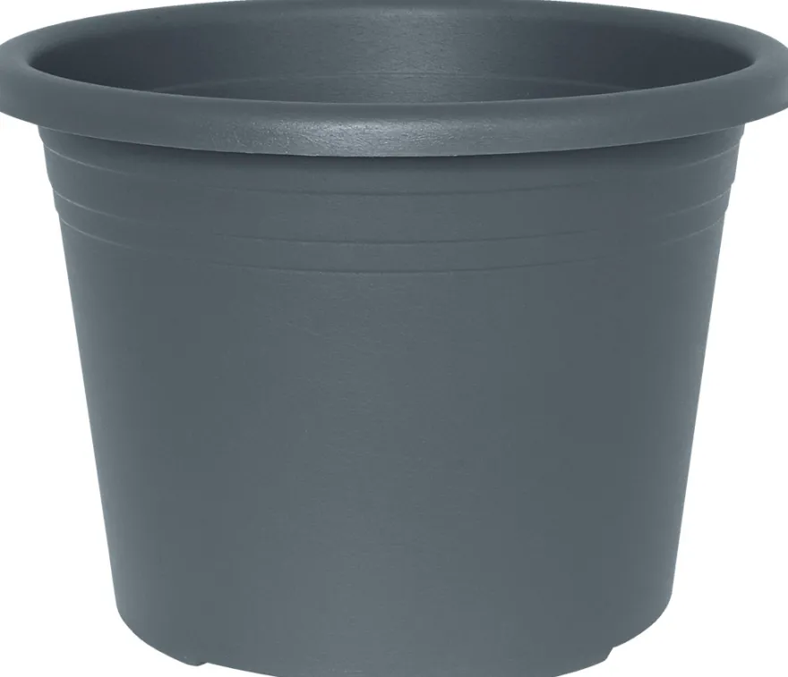 Potte Cylindro plast grå Ø45 cm