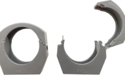 PP rørholder grå 40 mm 2-pk.