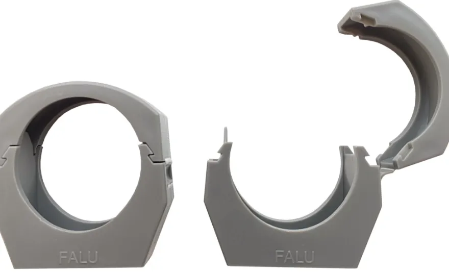 PP rørholder grå 40 mm 2-pk.