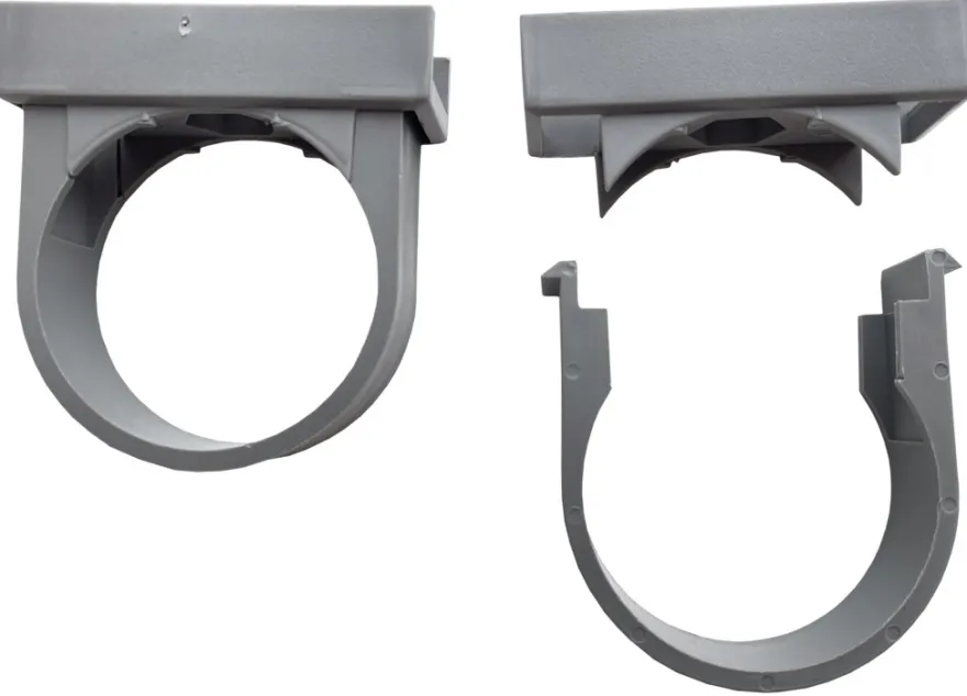 PP rørholder grå 50 mm 2-pk.