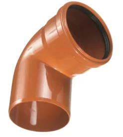 PVC kloakbøjning 110 mm x 87 gr. rød