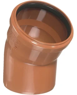 PVC kloakbøjning 110 mm x 30 gr. rød