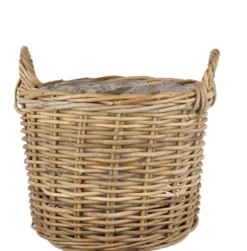 Rattankurv m/plast Ø38 cm