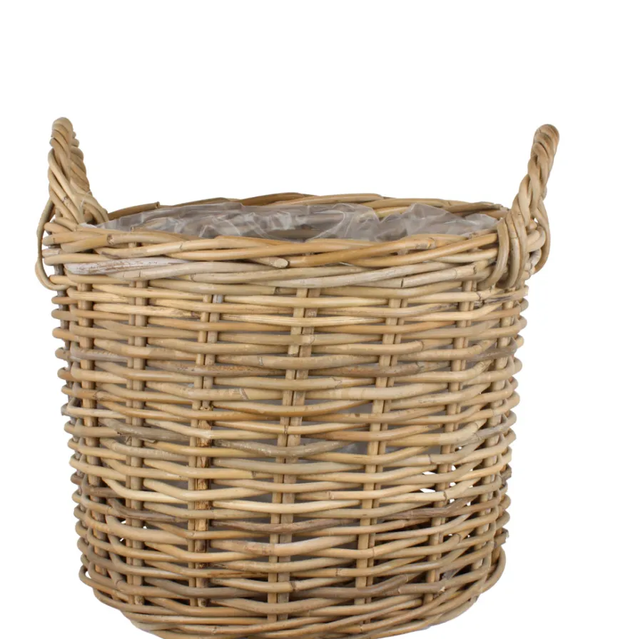 Rattankurv m/plast Ø38 cm