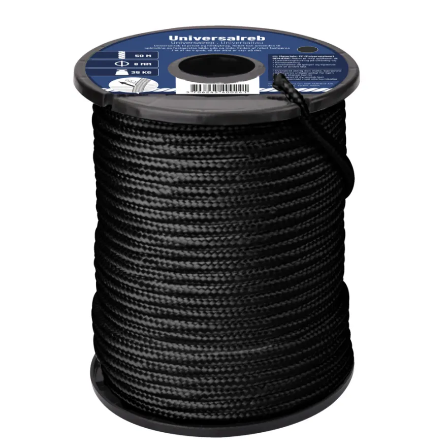 Reb universal Ø8 mm x 50 meter sort