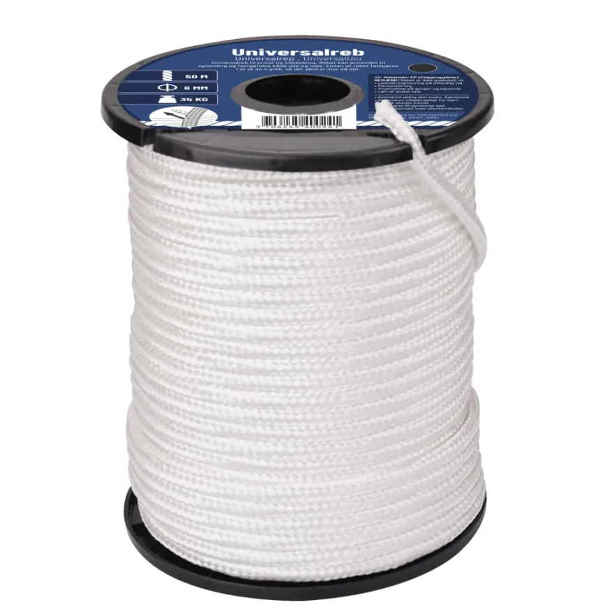 Reb universal Ø8 mm x 50 meter hvid