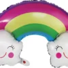 Regnbue folieballon 1 stk. B66 x H40 cm