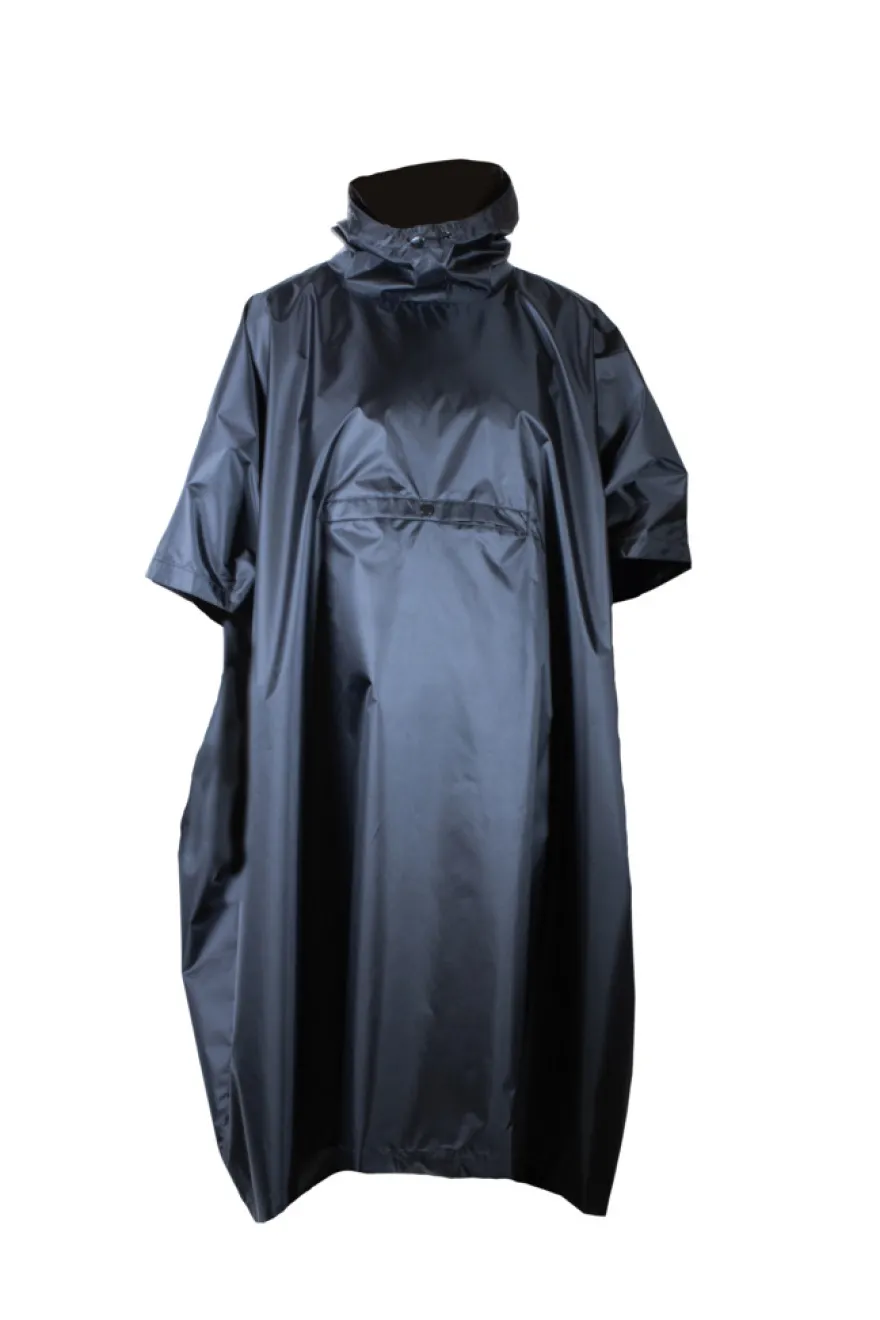Regnponcho sort unisex