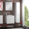 Reno spejlskab 80 cm
