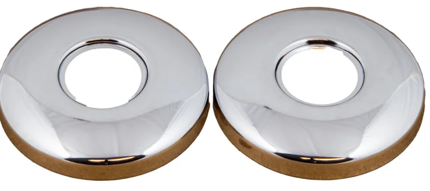 Roset til brusearmatur 3/4" x H13 mm krom - 2 stk.