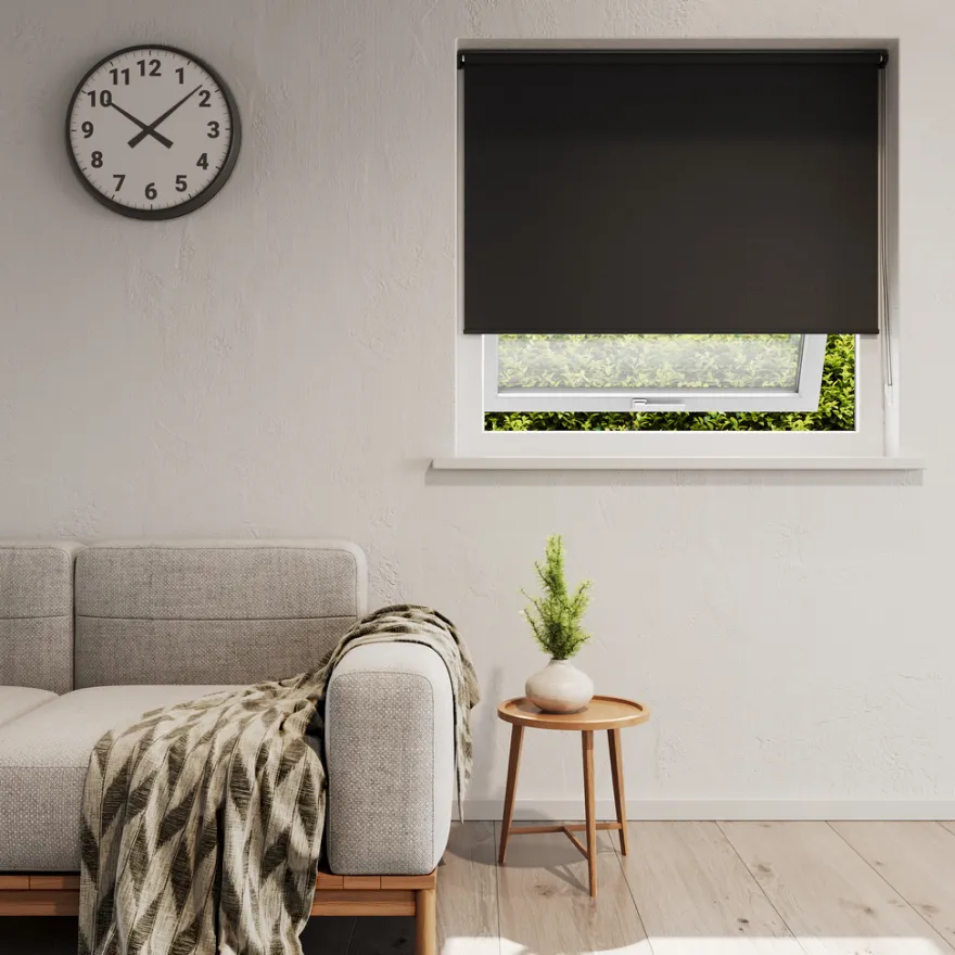 Rullegardin lysdæmpende sort 60 x 170 cm