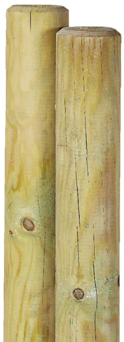 Rund pæl imprægneret Ø100 mm x 300 cm