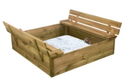 Sandkasse med bænk og låg - Nordic Play