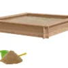Sandkasse m/sand lærk 150 x 150 cm - Nordic Play