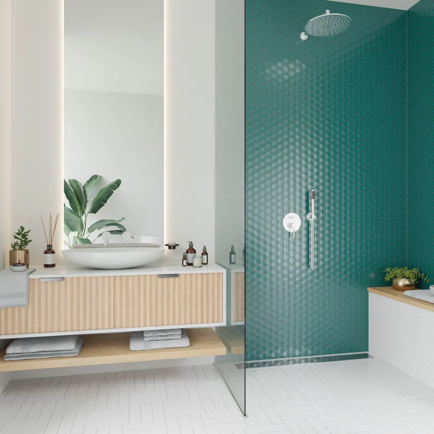 SCG Mosaik fliser turkisblå 10 net (0,9 m²)