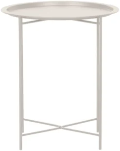 Sidebord Michigan stål sandy grey Ø46,8 cm - Sunlife®