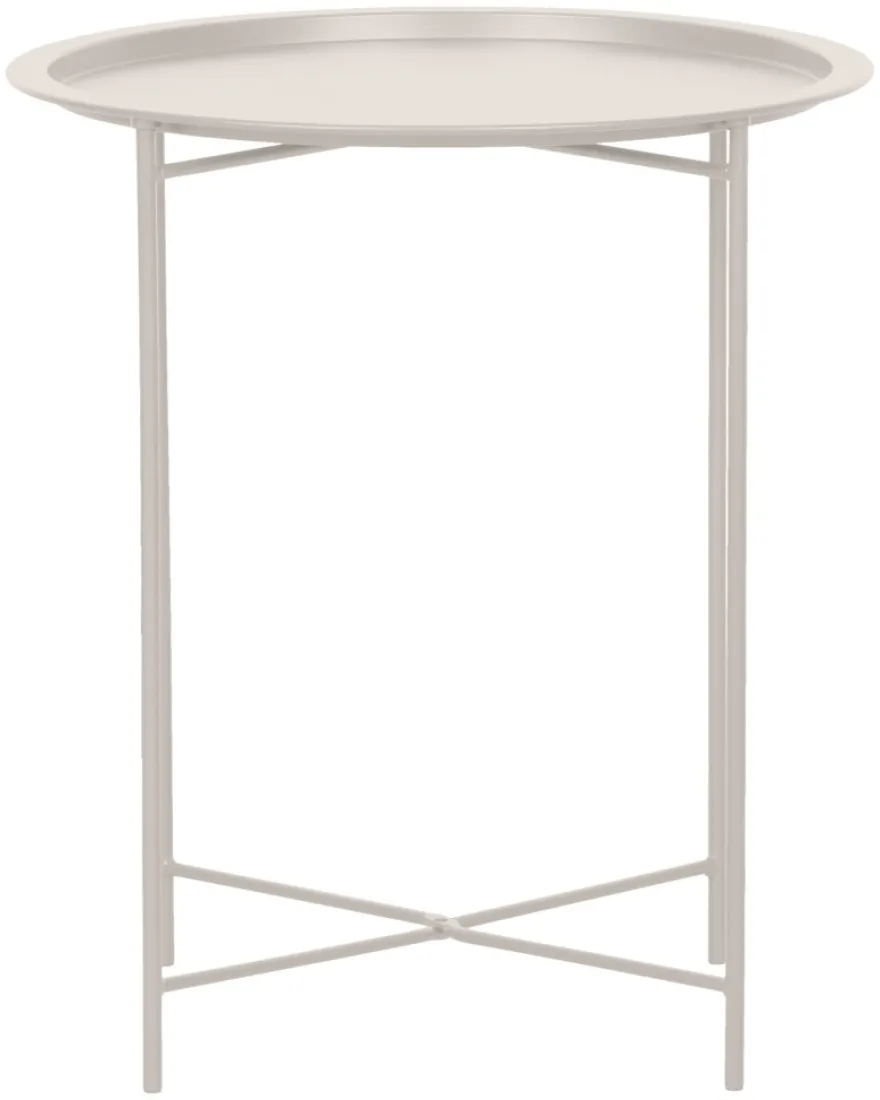 Sidebord Michigan stål sandy grey Ø46,8 cm - Sunlife®