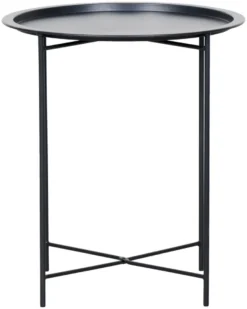 Sidebord Michigan Ø46,8 cm stål sort - Sunlife®