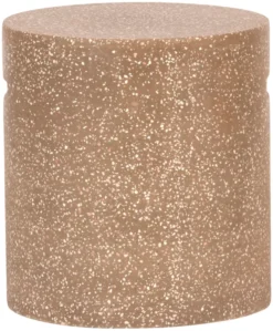 Skammel i brun terrazzo Ø37 x H40 cm
