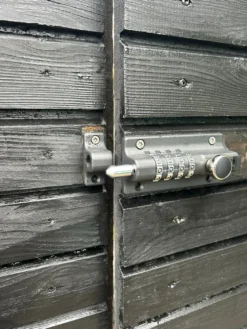 Skudrigle med kodelås sort 120 x 48 mm
