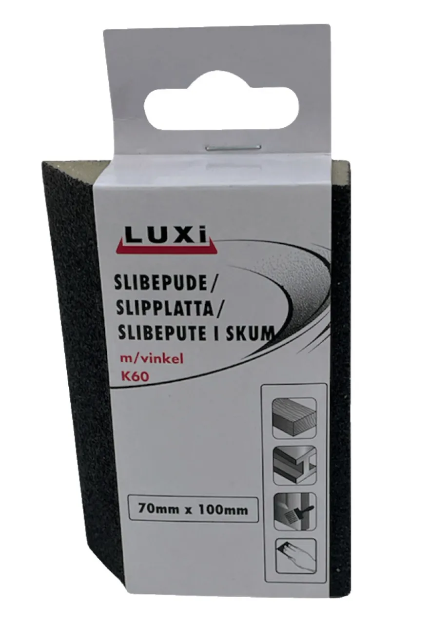 Slibepude m/vinkel korn 60, 70x100 mm - LUXI®