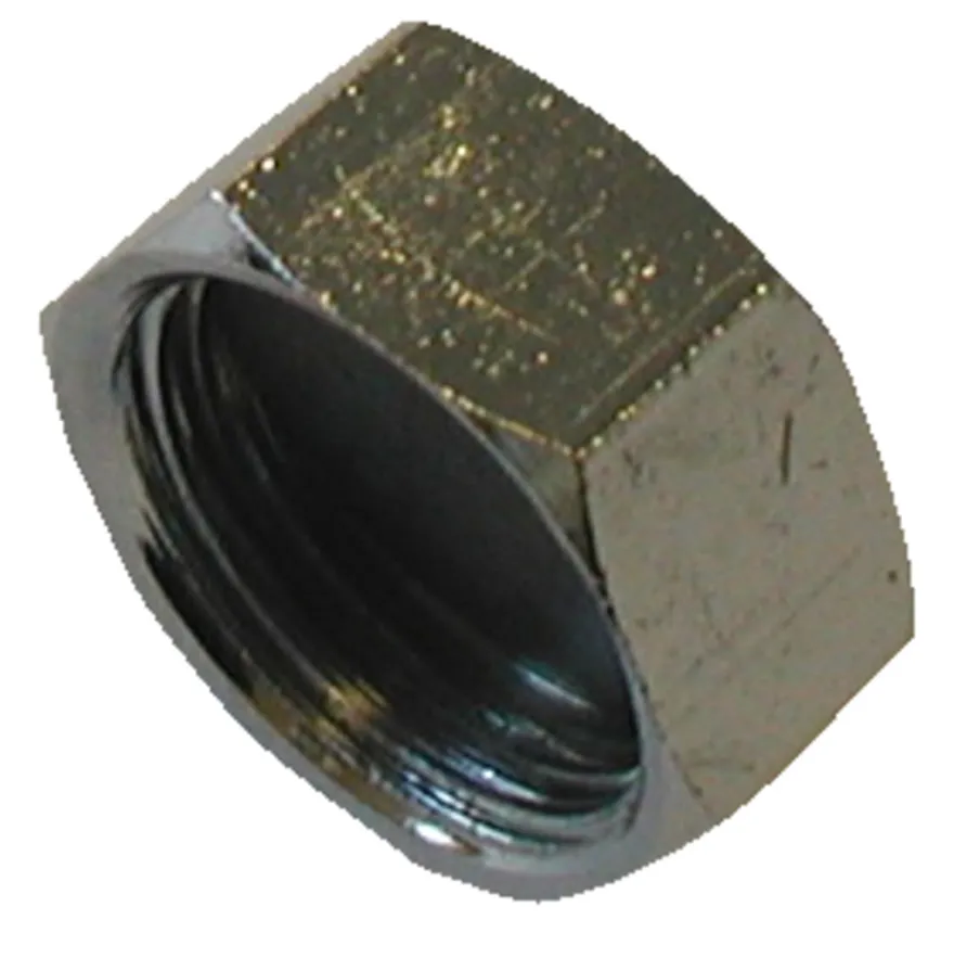 Slutmuffe 1/2" krom