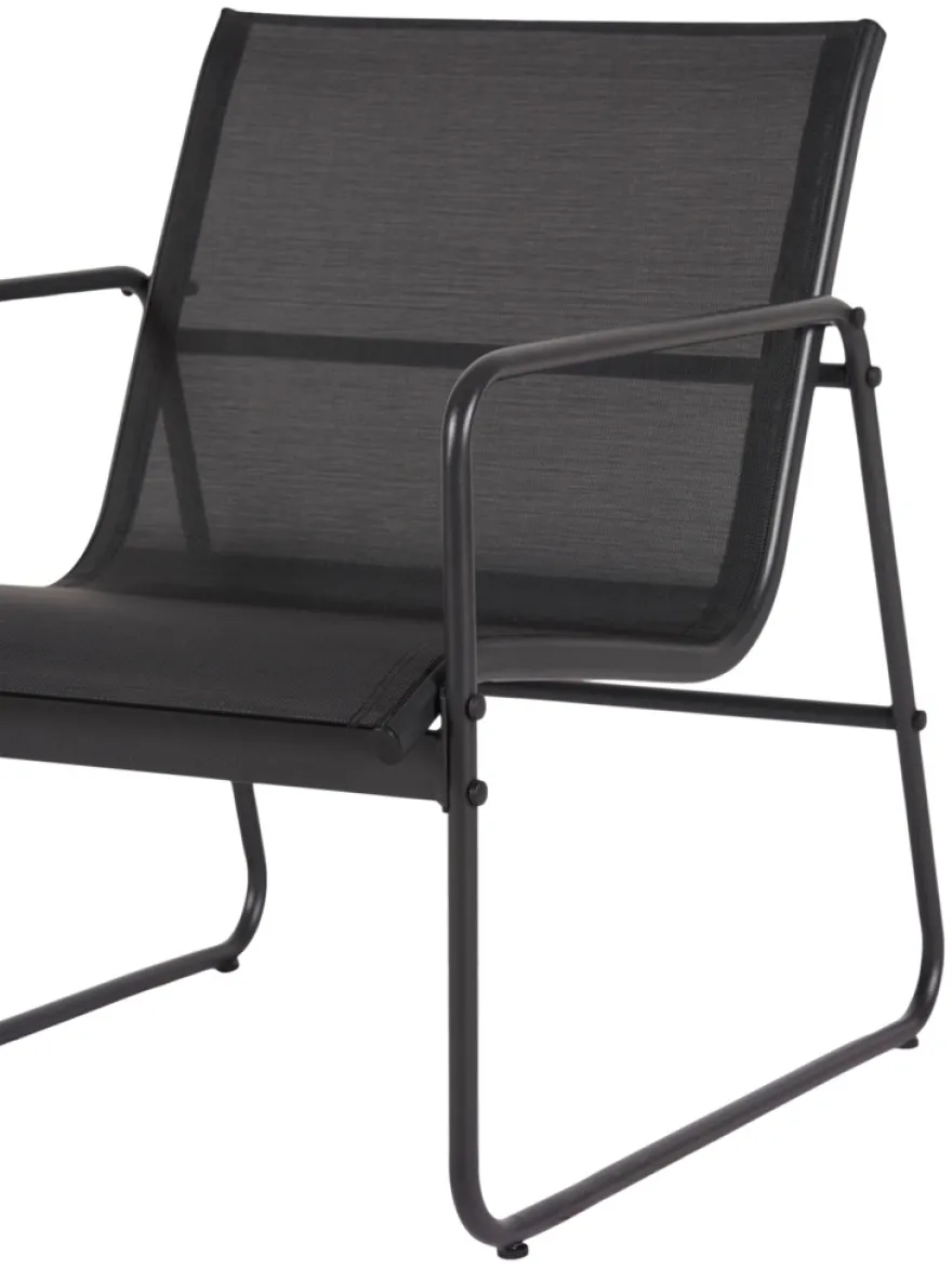 Sofasæt stål sort 4 dele - Envy