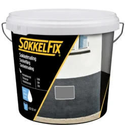 Sokkelmaling vandbaseret grå 5 liter - SokkelFix®