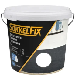 Sokkelmaling vandbaseret hvid 5 liter - SokkelFix®
