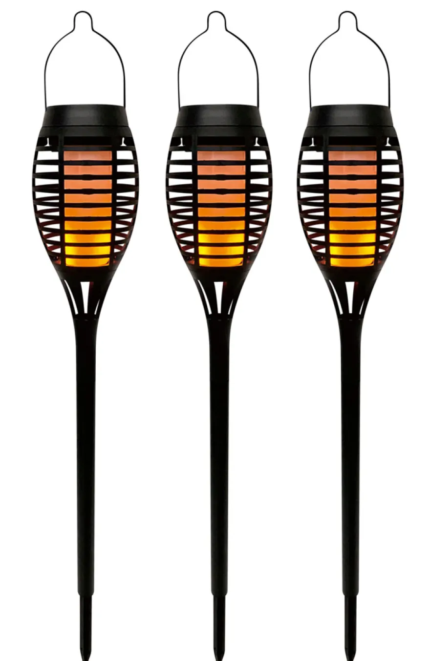Solar 3-i-1 flammefakler LED 50 cm 3-pk. - Garden®